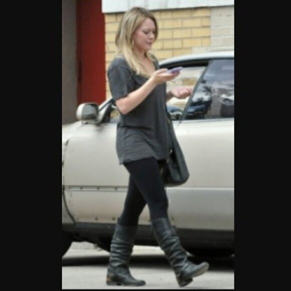 Golden Goose Charlie Knee High Wrinkled Riding Boots - Picture 1 of 15